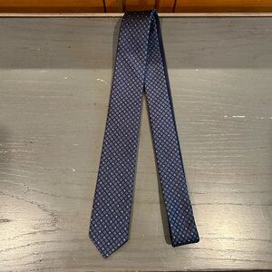 Express Blue Patterned Silk Tie